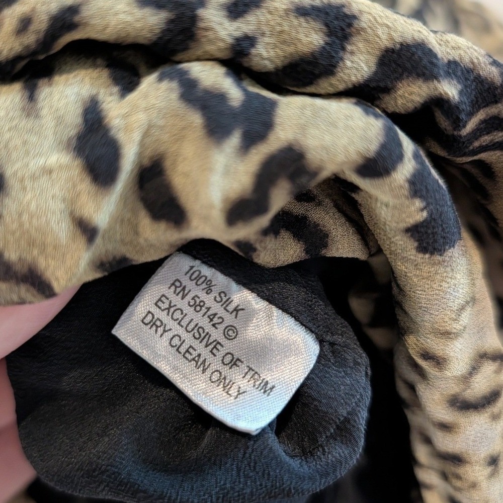 Boston Proper Muse Silk Leopard Print Dress - Picture 4 of 5